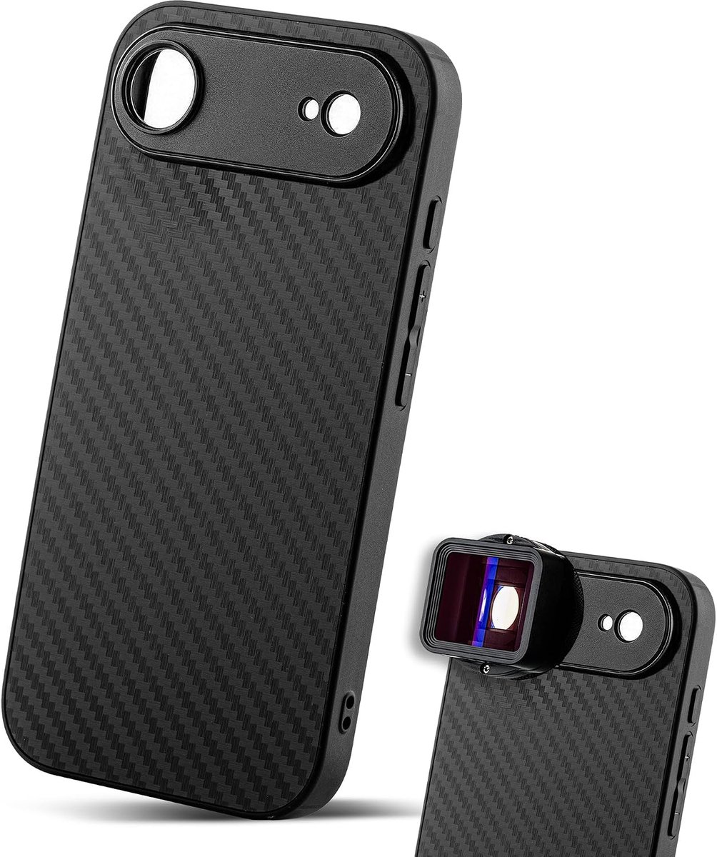 Lenshoes 17 mm - Carbon - Beschermhoes voor iPhone 17 Air - Voor mooie foto's en video's - SnelShoppen