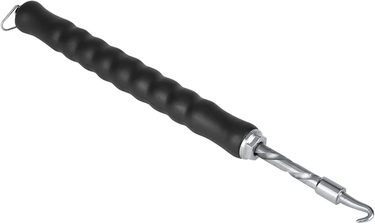 Draaihaak voor Betonijzer - Bindgereedschap Beton - Wapeningsstaven Binden - Halfautomatisch Intrekbaar - 30.5 cm - Zwart