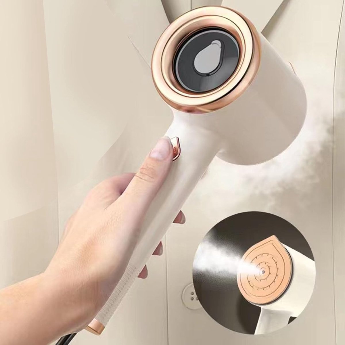 Mini Strijkijzer - Handstomer Kleding - Kreukels Verwijderen - Driehoekige Punt - 50 ml - Beige