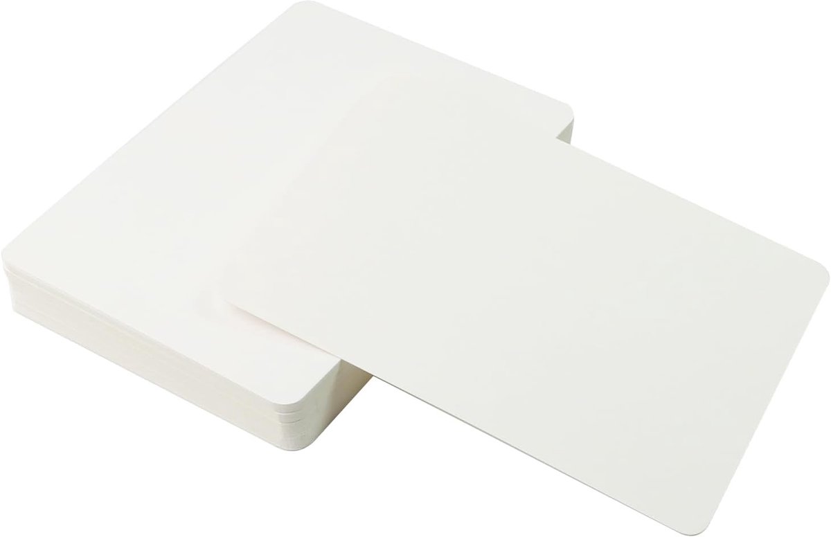 50 blanco, kraftpapier, kaarten 14,8 x 10,8 cm, blanco kaarten voor wenskaarten, bruiloften, uitnodigingen, verjaardagskaarten, bedankkaarten
