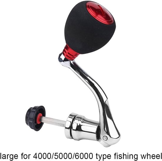 Lange halterstang Fishing Baitcasting Handle Replacements Serie 2000/3000/4000/5000/6000 voor Daiwa 4000 5000 6000 grande Rood — afbeelding 3