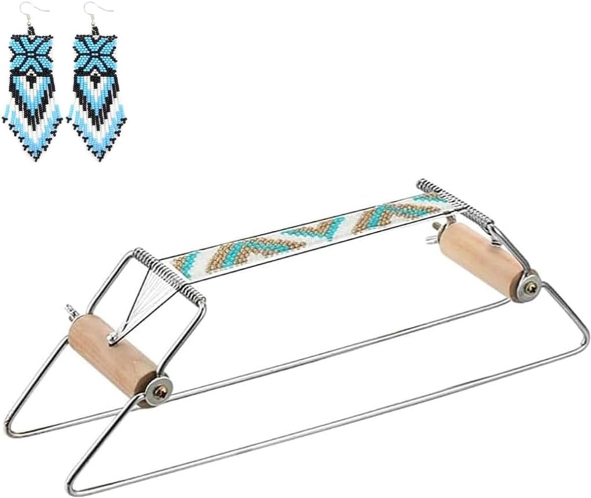 parelweefmachine, weefmachine voor parels gemaakt van hout en roestvrij staal, robuuste sieradenweefmachine voor sieraden, armbanden, DIY