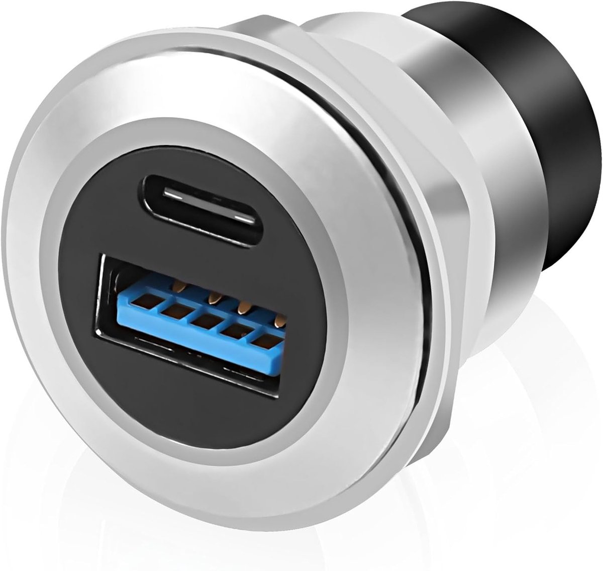 USB 3.0 Type-C Panel Schroefdraad Vaste Mount Koppeling Adapter USB A/Type C 20V 3A 60W Vrouwelijk naar Vrouwelijk met Anti-losmaken Pakking Chassis Panel Mount Socket Connector