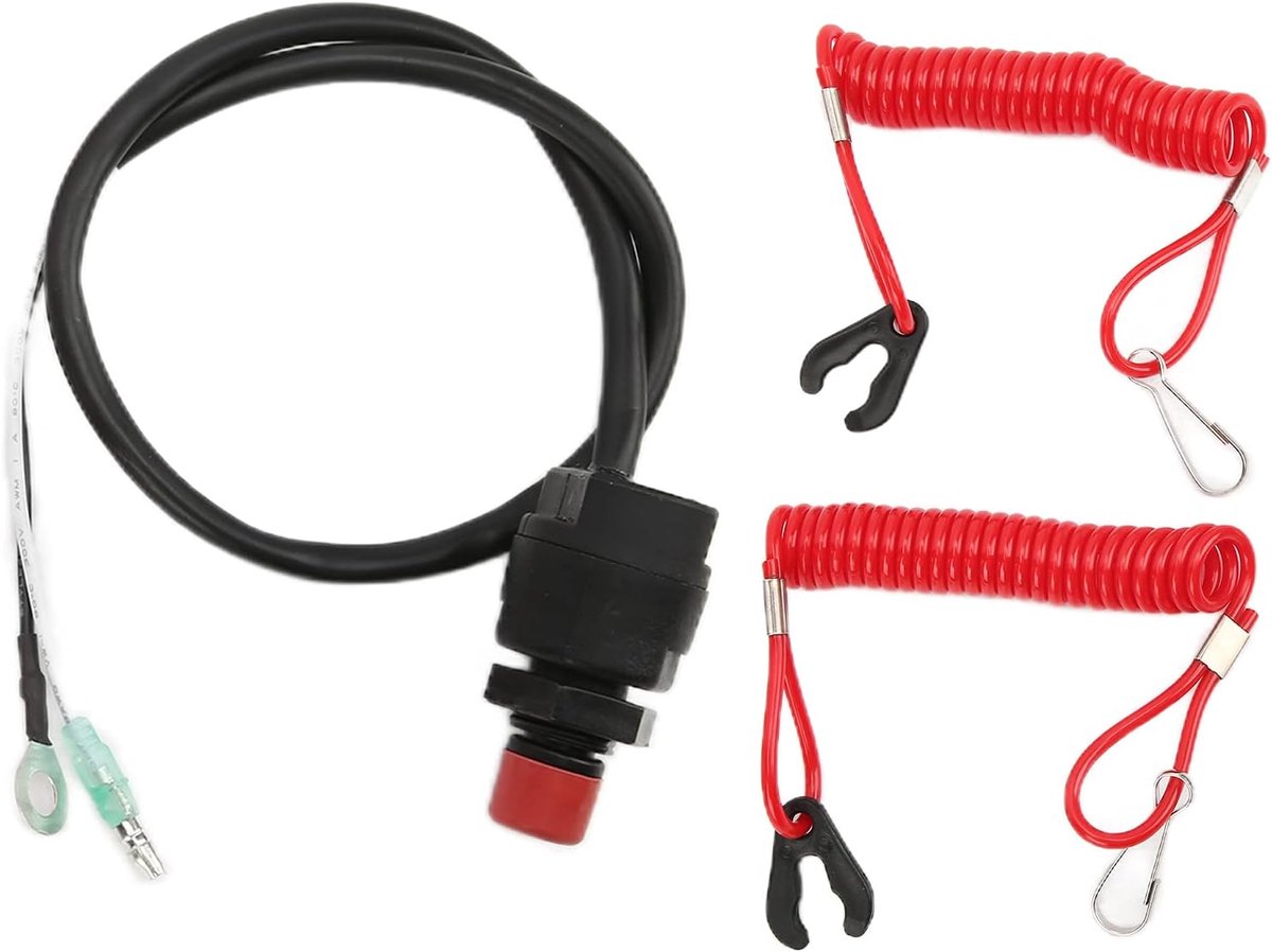 Marine Buitenboordmotor Noodstopschakelaar Veiligheid Lanyard Vervanging voor Tohatsu Buitenboordmotoren ATV Boot Bike:
