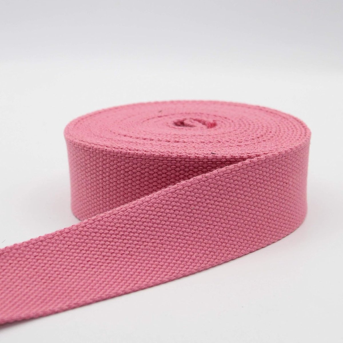5 m zware katoenen riem, dik, roze (21), 4 cm
