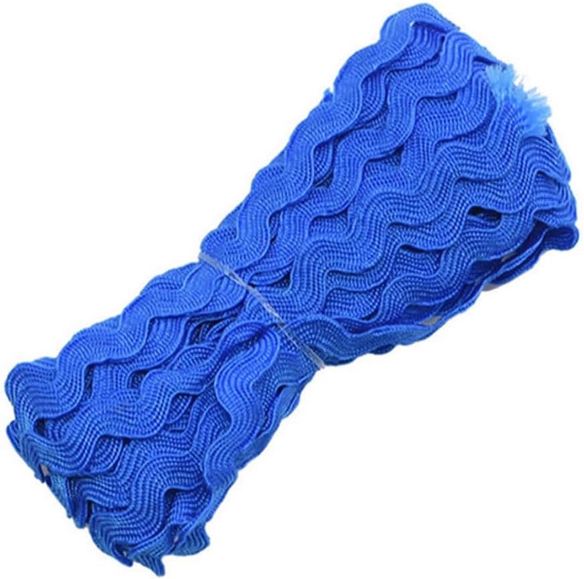 Rack Band 15 yard × 5 mm Kleurrijke karteldraad Naaien zigzag band golfvormige band S-vorm stof kant rick ribbon zigzag rand voor DIY naaien geschenkverpakking hemelsblauw