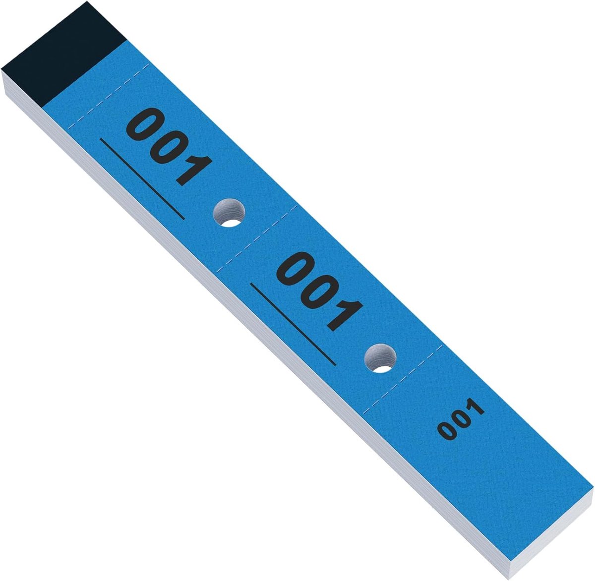 100 papieren garderobetickets, genummerd 1 tot 100, geperforeerd en voorgesneden, 3 delen, tokens, garderobetiketten, nummers, voor gala-receptie, tombola, naaier, schoenmaker (blauw)