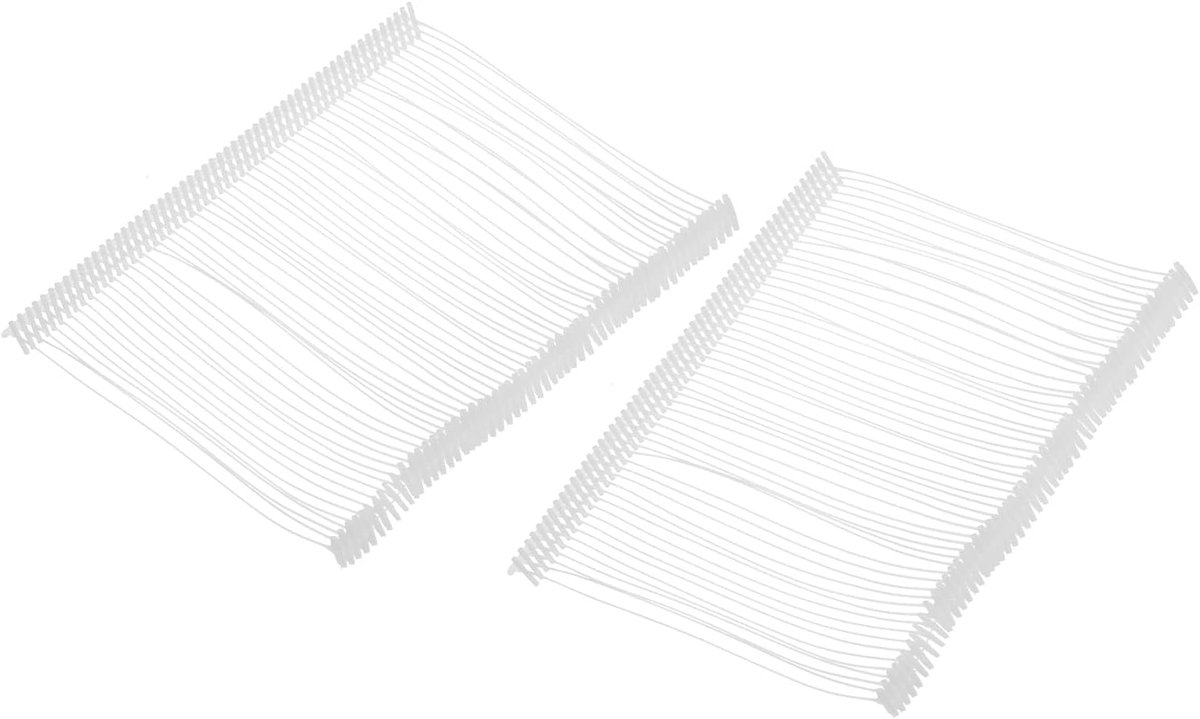 Standaard bevestigingsklemmen van kunststof voor etiketten voor etiketten, prijs voor etiketteerpistool, prijsetiketten, kleding, baard, 75 mm, 1000 stuks, wit