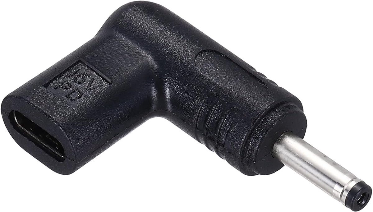 USB 3.1 Type-C vrouwelijke naar DC Male Adapter 15V Type C naar DC35135 3,5 x 1,35 mm Hoekadapter voor PD Power Bank PD Bron Notebook Laptop Tablet