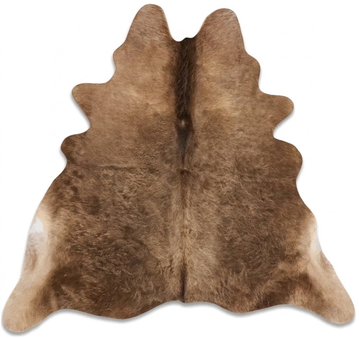 Koeienhuid Vloerkleed - Donker Taupe - 180 x 165 cm - Koeienkleed / Koeienvel / Koehuid Tapijt - incl. 4 onderzetters