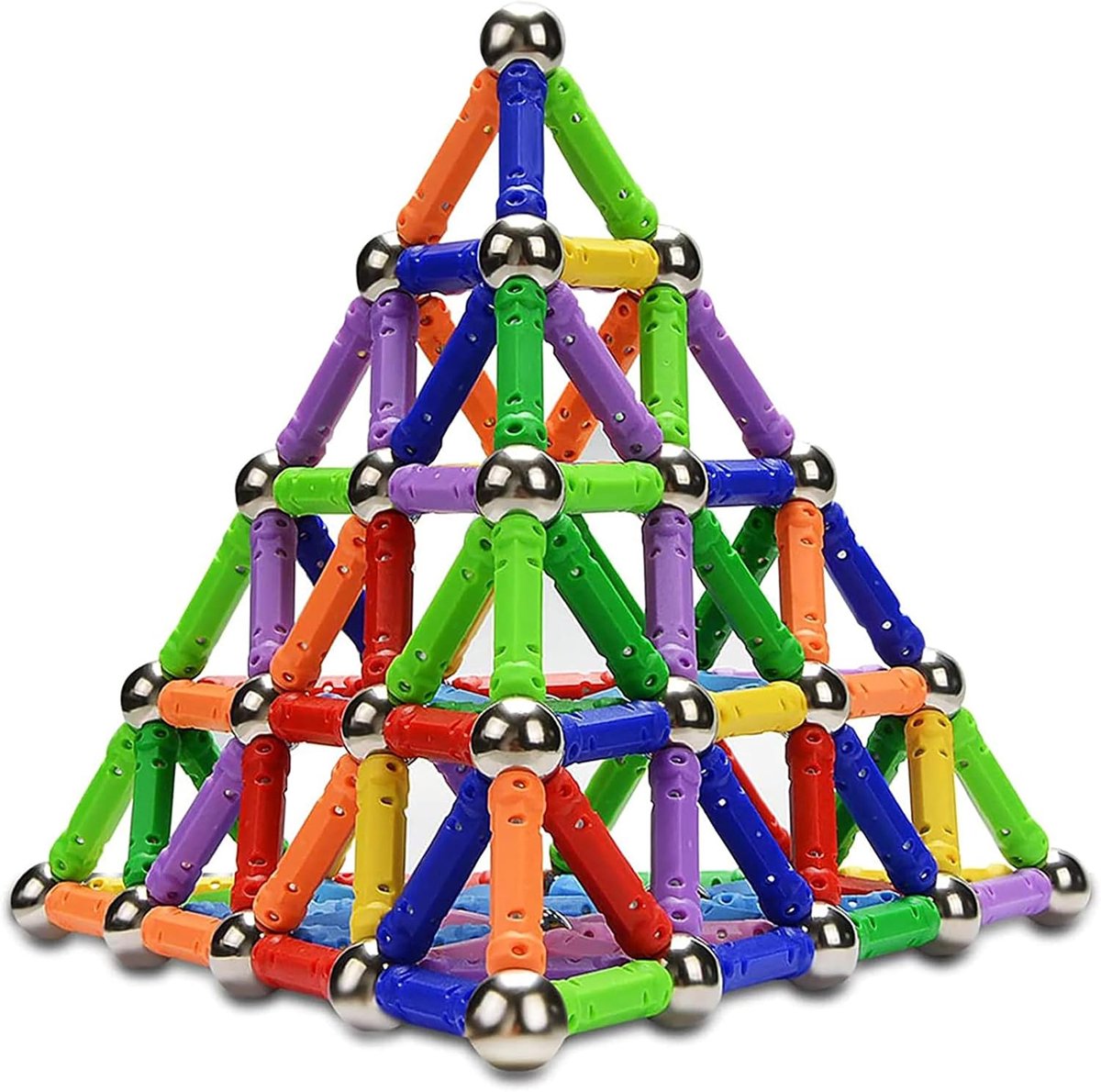 Stokken, Magnetische stokken en ballen 140PCS, Magnetische bouwstokken, Magnetisch constructiespeelgoed, Magnetische blokken Stokken Educatief speelgoed voor kinderen (ouder dan 6 jaar) --- Willekeurige kleur