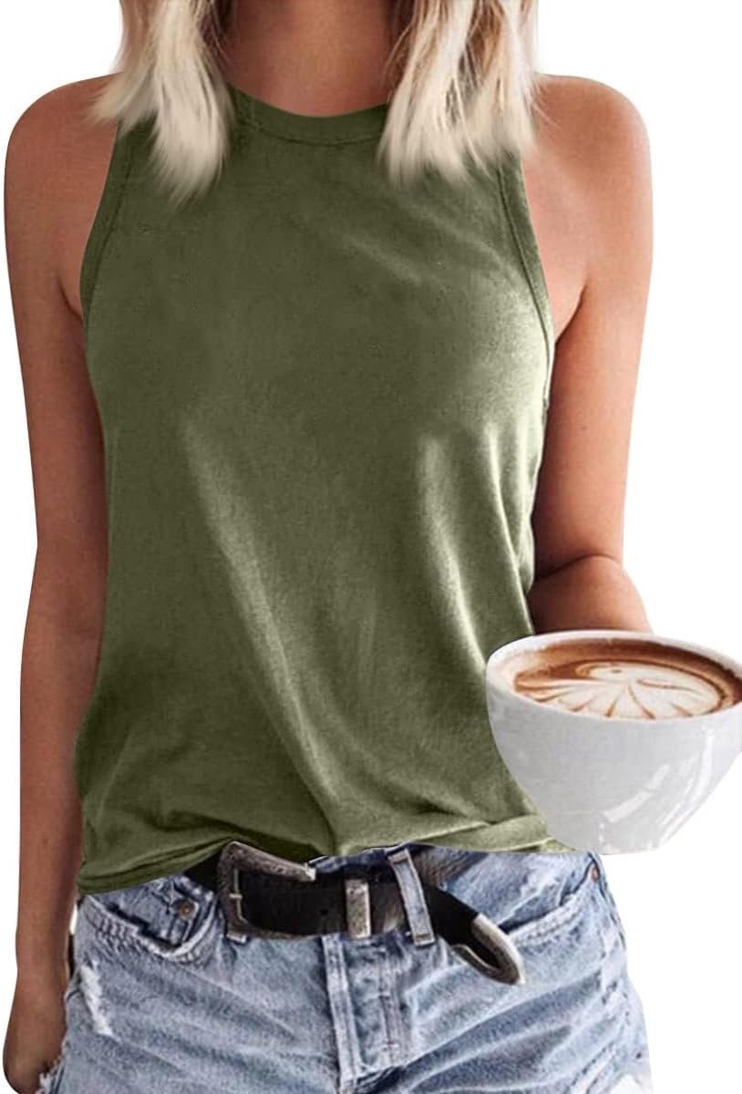Dames ronde hals mouwloos lang vest tanktops zomer casual losse pasvorm basic shirts