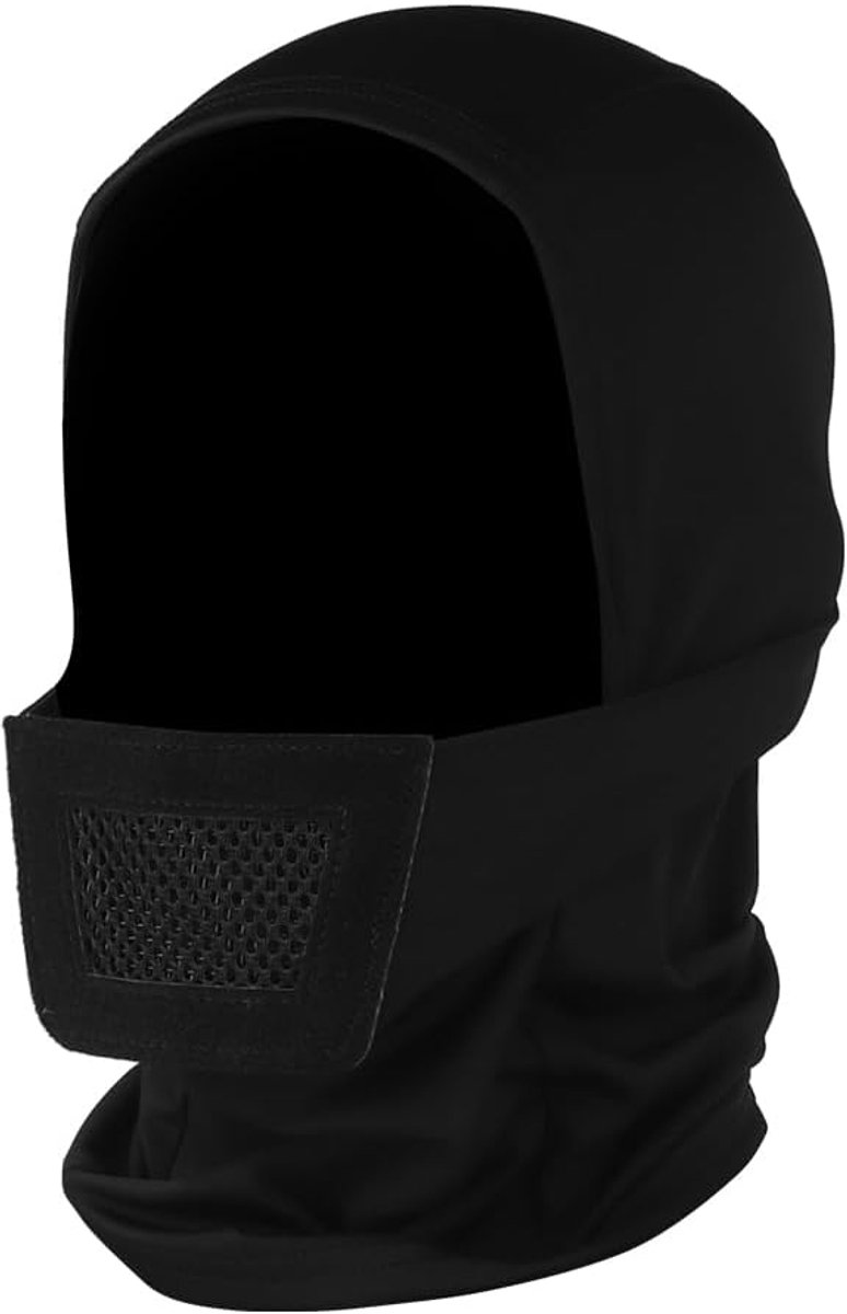 Balaclava, tactisch masker met capuchon, gecombineerd met helm/airsoft masker