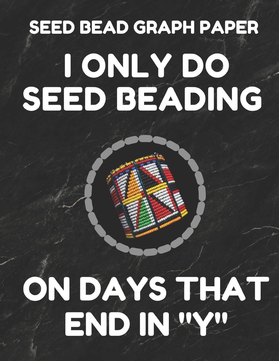 Bead Graph Paper: Book For Designing Seed Beading Patterns, 8.5 By 11 Inches, Large Size, Funny Days Black Cover