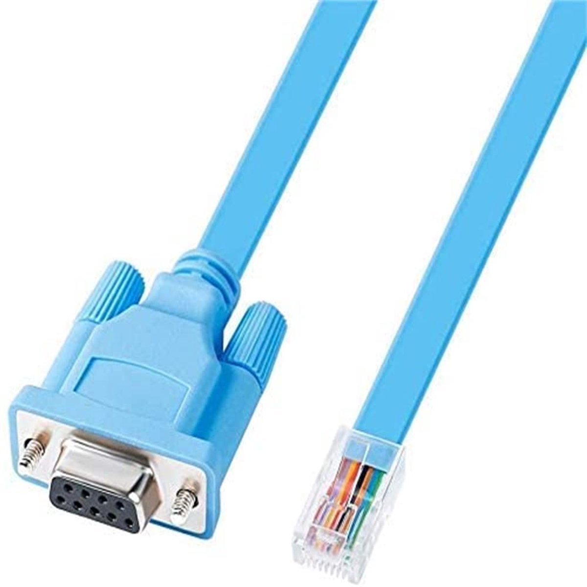 RJ45 naar RS232 9-polige seriële DB9-aansluiting bus naar RJ45 Ethernet consolekabel Cisco Device Management seriële adapter (1,8 m)