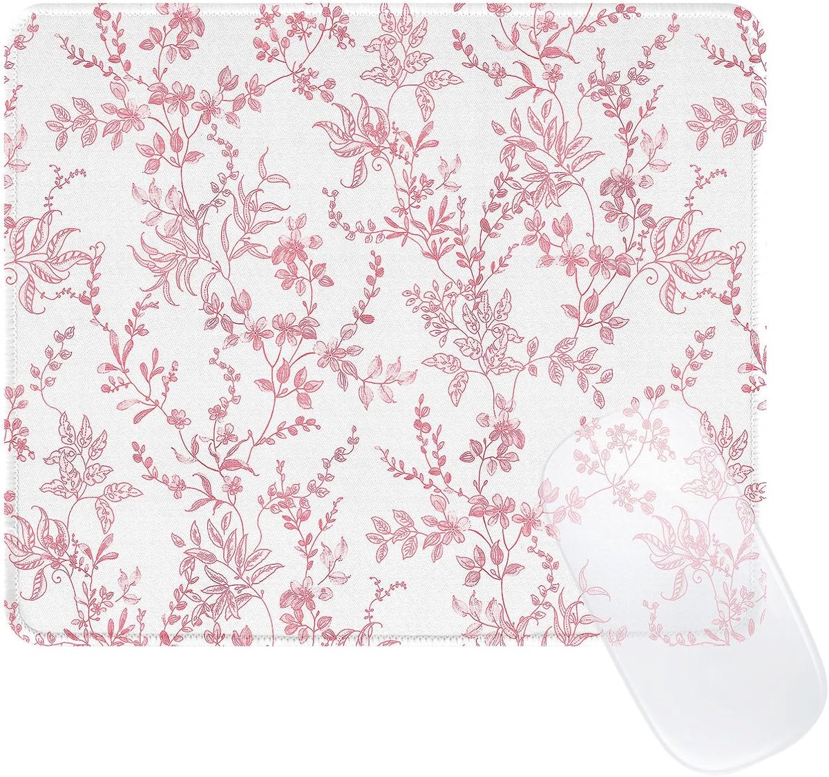 Muismat roze bloemen - waterdicht ontwerp - antislip rubberen basis - stijlvol bureauaccessoire - ShopVlot