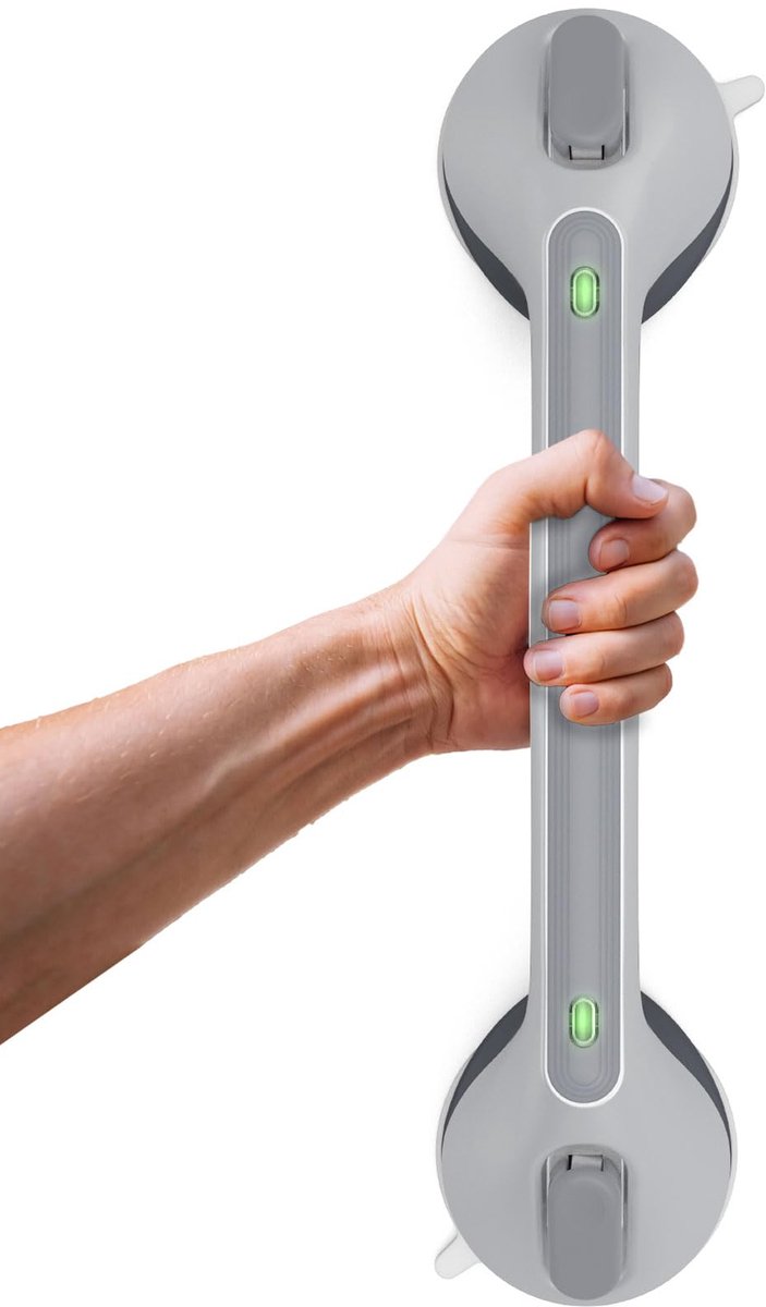 Douchehandgreep 43 cm - Zuignap - Veiligheidshandvat voor ouderen - Eenvoudige installatie - ShopVlot