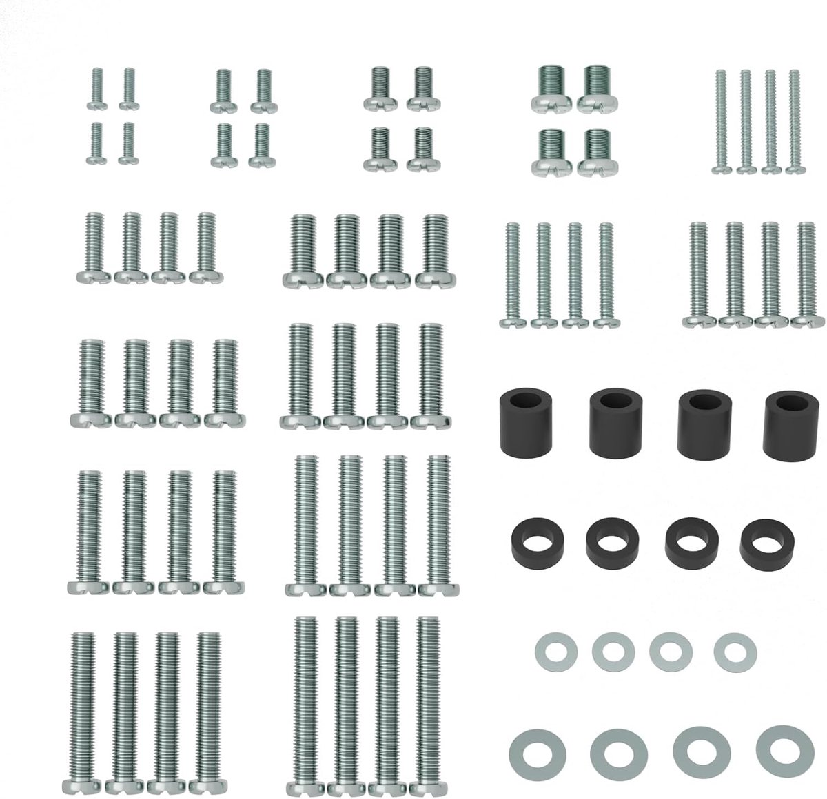 VESA schroeven set voor TV's tot 90 inch - universele schroeven incl. spacers en washers - ShopVlot