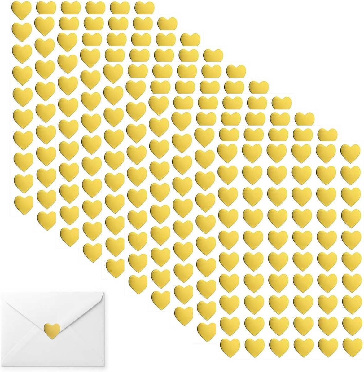 Hartstickers 600 stuks - Zelfklevend - Glitter - Perfect voor bruiloften en geschenkzakjes - ShopVlot