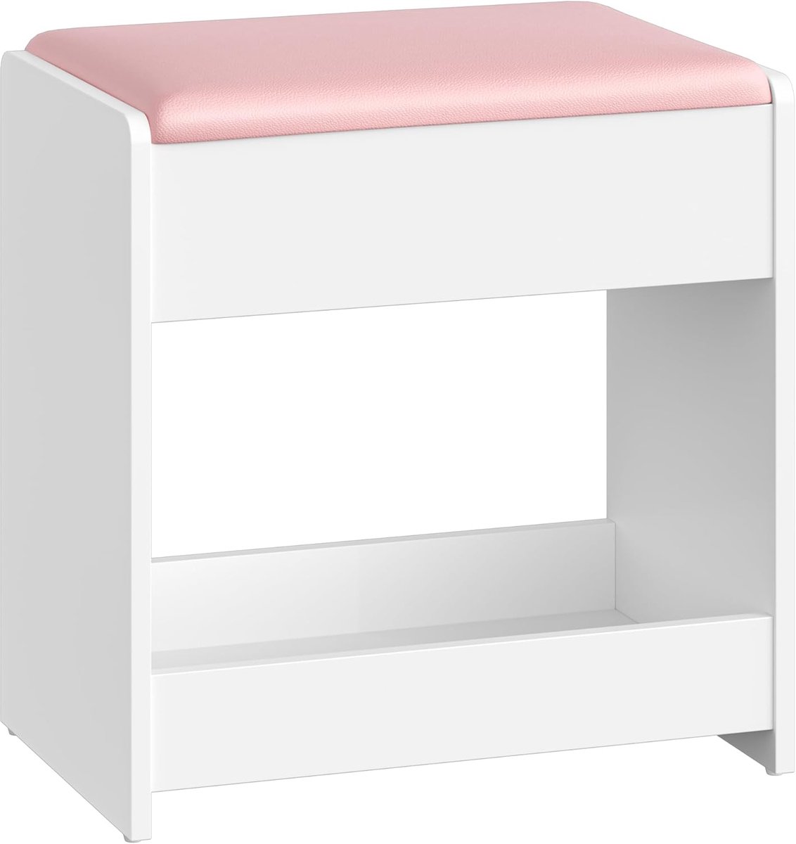 Hzuaneri Kruk kaptafel, kruk gestoffeerd, roze, Met antislipvoetzolen, voor kleedkamers, slaapkamers, entrees