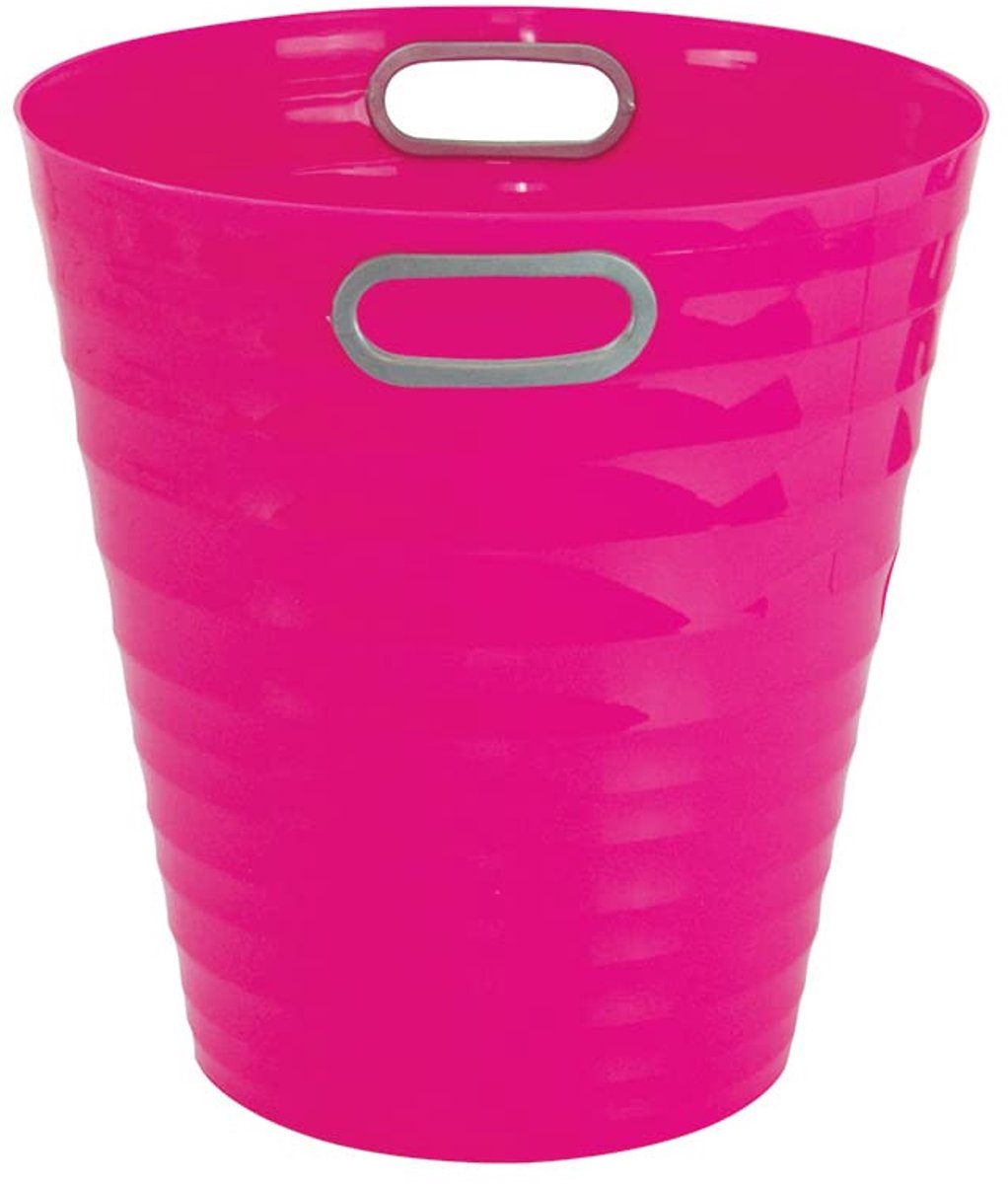 SnelShoppen - Moderne Prullenbak Roze - 12.5 L Plastic Afvalbak voor Kantoor, Slaapkamer, Badkamer - Duurzaam en Onderhoudsvriendelijk