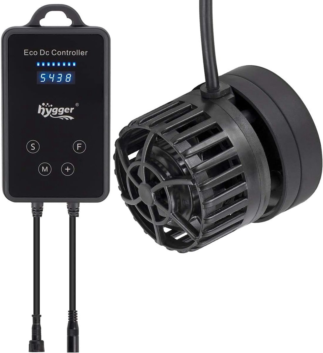 Aquarium watercirculatiepomp 1600 GPH - Mini golfpomp met LED-controller - Voor zoet- en zoutwater tanks - ShopVlot