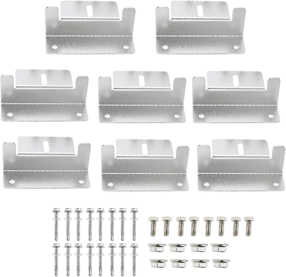 Pack of 8 Solar Panel Mount Solar Module Z Holder with Nuts and Screws Solar Panel Roof Mount Z Holders for Caravans - ShopVlot