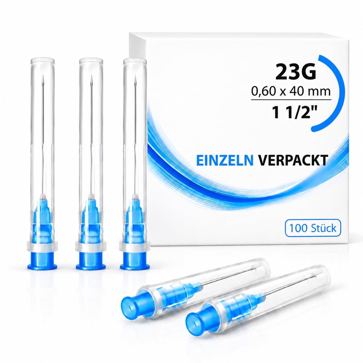 100 stuks roestvrijstalen doseerbuizen 23G × 1 1/2 inch (0,6 × 40 mm), afzonderlijk verpakt, nauwkeurig - ShopVlot