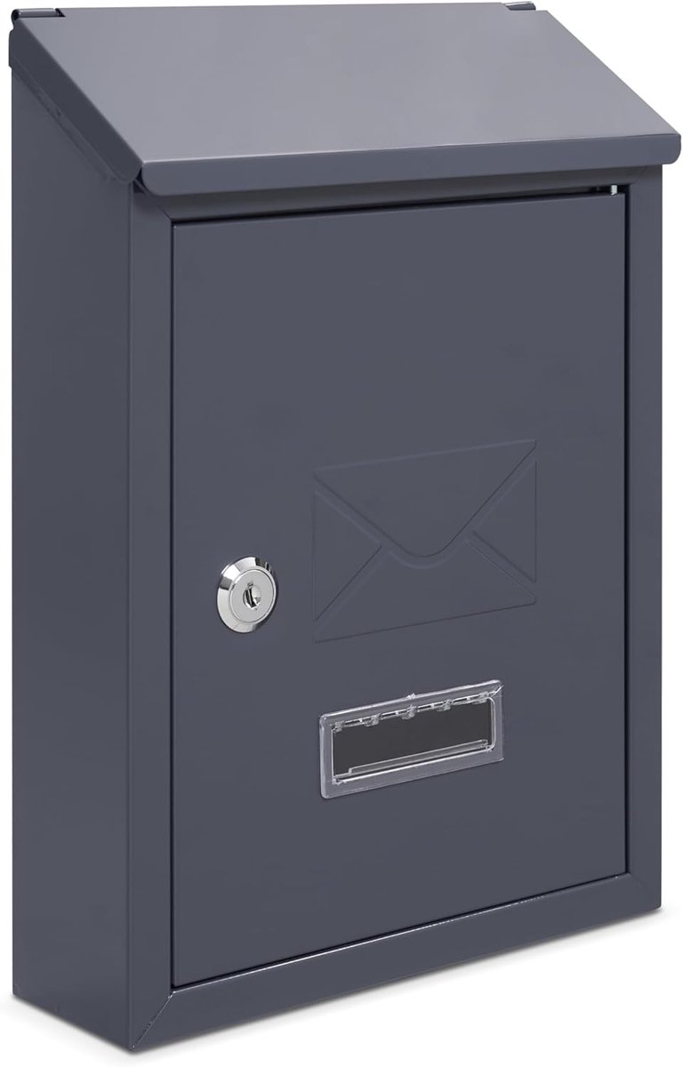 Assorted Collections Wall-mounted mailbox, lockable mailbox with 2 keys, weatherproof mailbox, easy to install, 21 x - ShopVlot