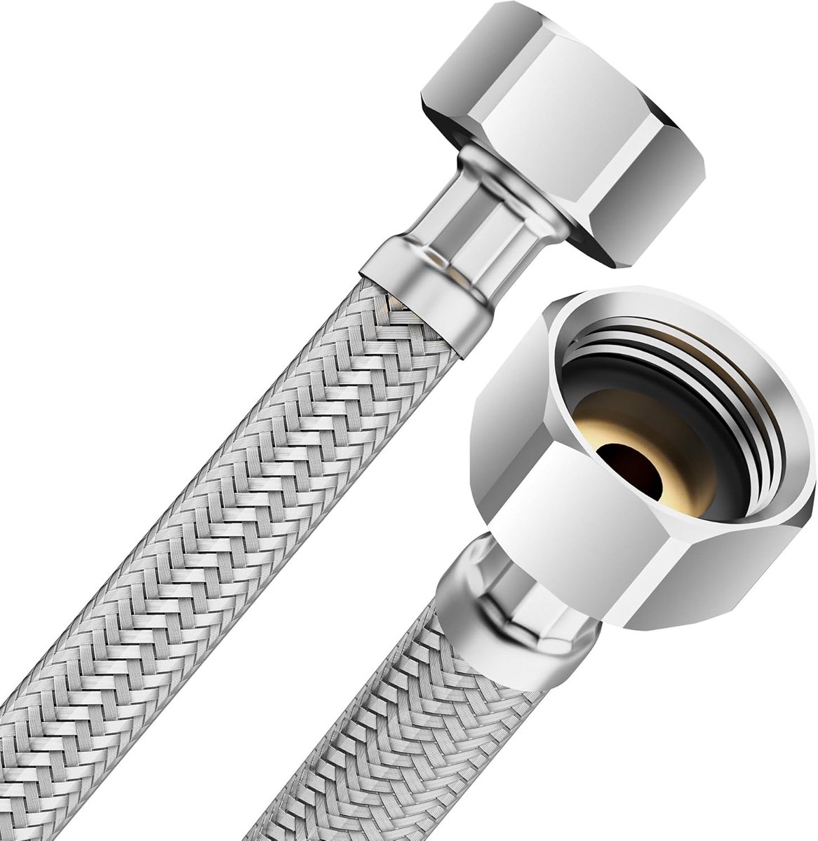 Flexible hose 1/2 inch, connection on both sides, 150 cm, connection hose, connection hose for faucet, corner tap - ShopVlot