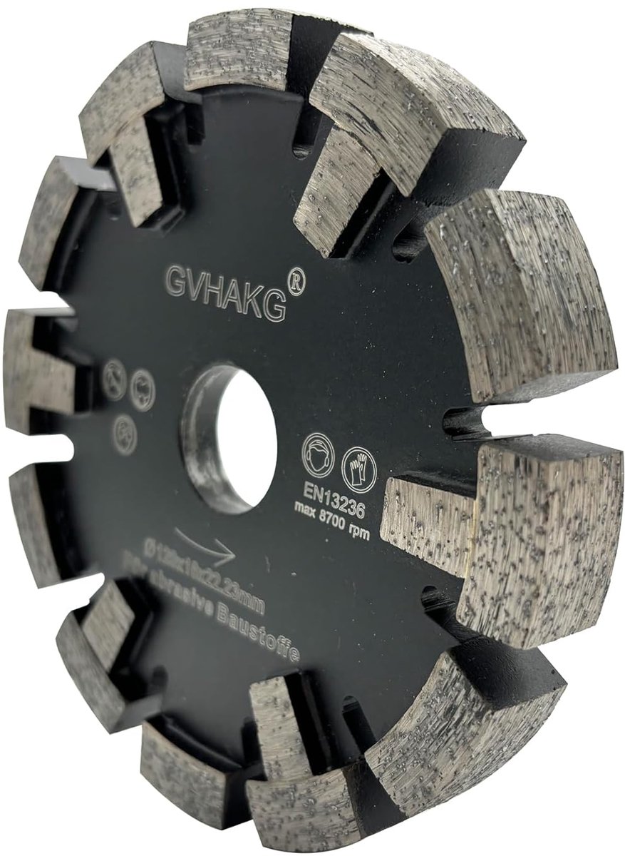 Tuck Point Protective Teeth Diamond Saw Blade for Dry Cutting Grooved Medium Hard Concrete, Segment Width 16 mm - ShopVlot