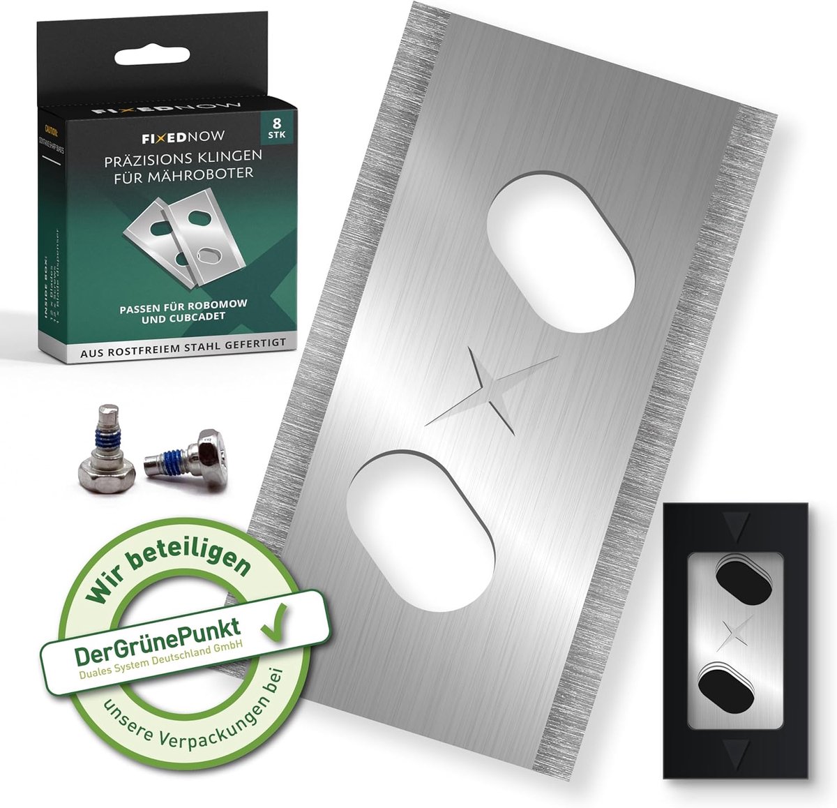 Spare Blades 8 Pieces for Robotic Lawnmower Robomow Cub Cadet - ShopVlot