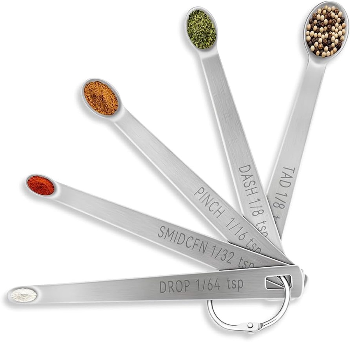 Maatlepels set - 5 stuks roestvrij staal - Voor nauwkeurig meten - Perfect voor bakken en koken - SnelShoppen