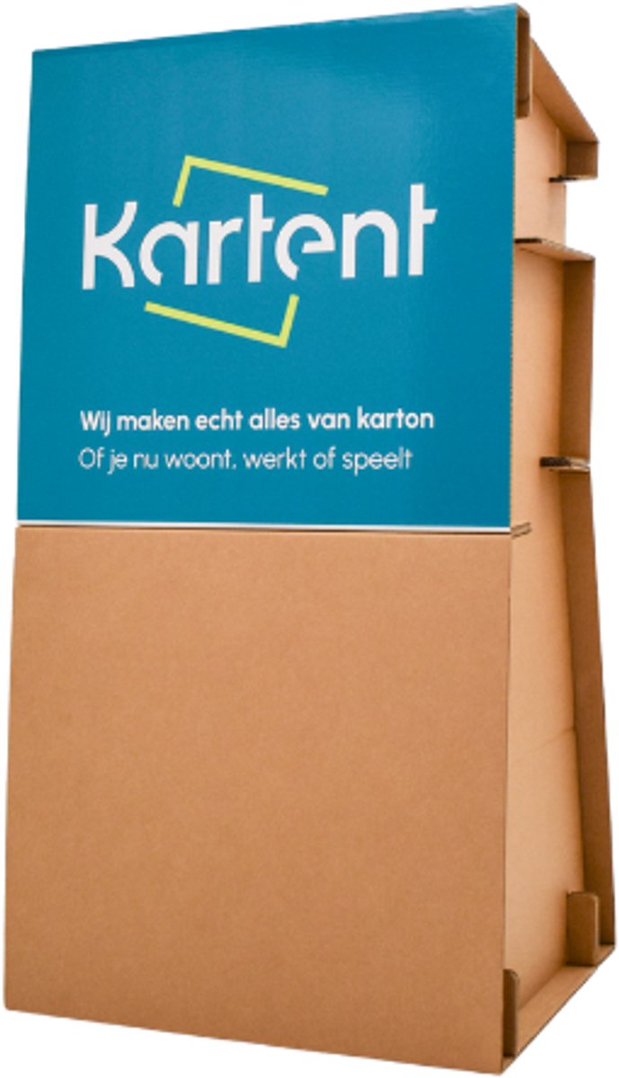 Kartonnen spreekstoel - Met sticker alleen bovenkant - Optioneel met sticker - Kartent