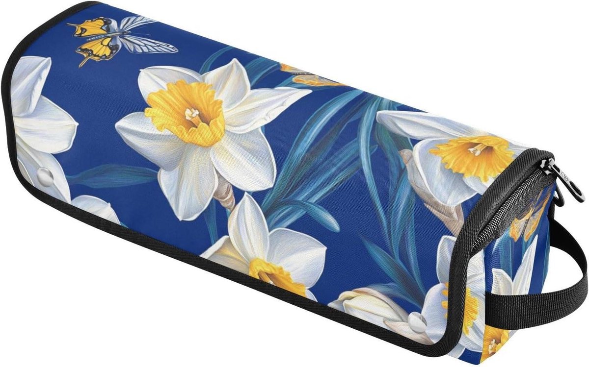 Haargereedschap Reistas - Opbergtas Stijltang - Stylingtools Organiseren - Hittebestendige Mat - 37 x 10 cm - Blauw