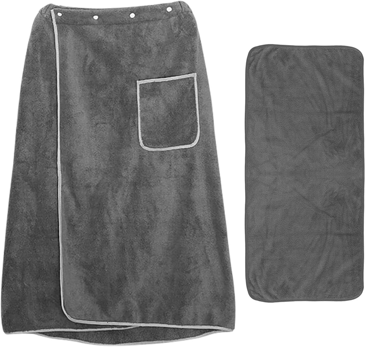 Douchelaken + Handdoek 135 x 75 cm - 400 g/m² - Met Elastische Band en Drukknoop - Ideaal voor Thuis Sauna - SnelShoppen