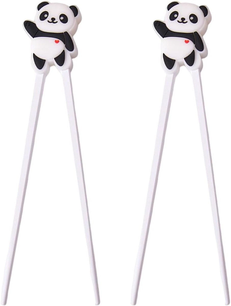 Eetstokjes voor beginners - panda-design - afneembaar - leerzame eetervaring - SnelShoppen