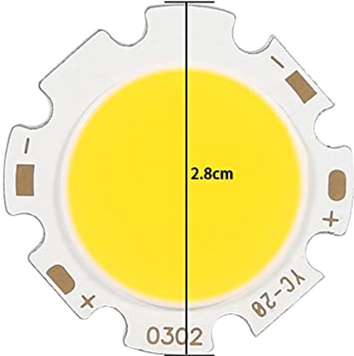10 stuks ronde COB LED-chips, 3W krachtige LED-chiplamp, aluminium PCB-bord LED-chipverlichting met warm wit, natuurlijk wit, wit (wit 6500K)