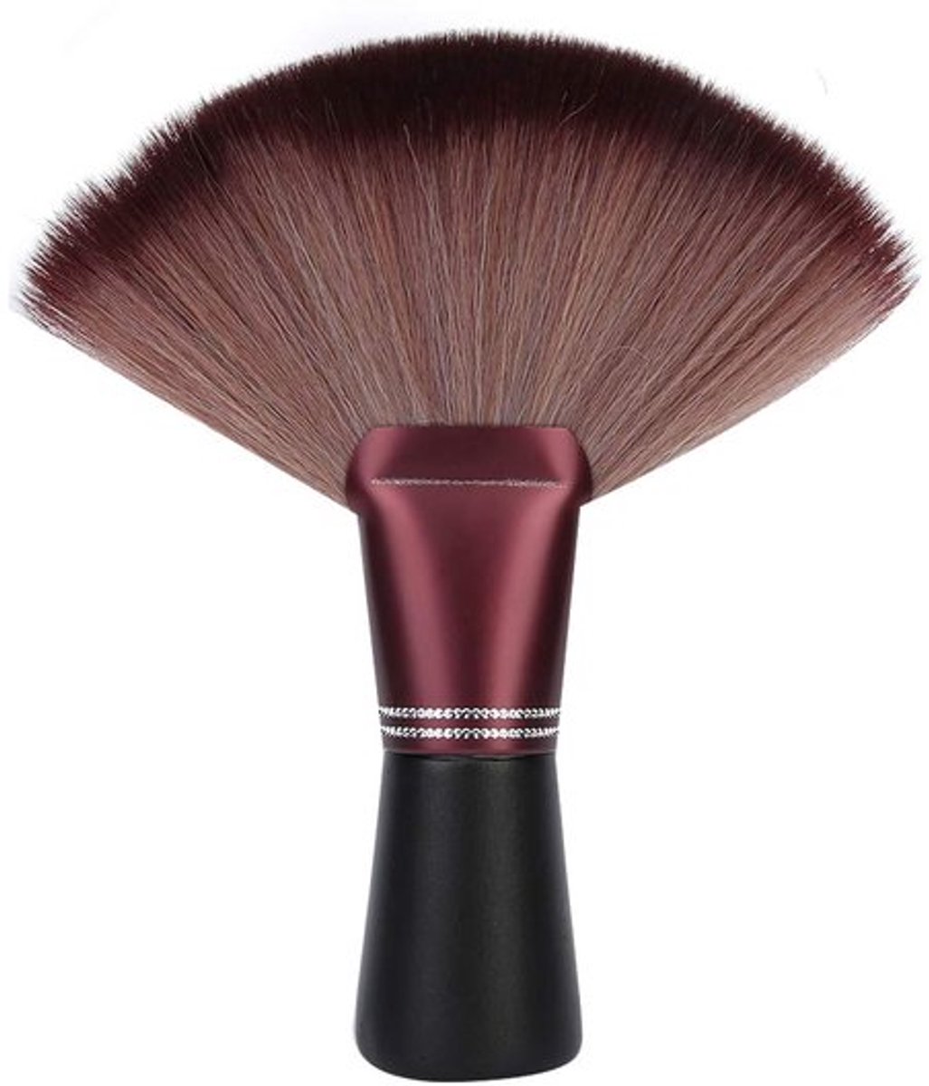 Kappersborstel Nekstofborstel, Nekstofborstel in waaiervorm, zacht voor het knippen van gebroken haar, borstel voor het vegen van haar, nekstofborstel, kappersborstel voor het vegen van haar (borstel voor versnipperd haar)