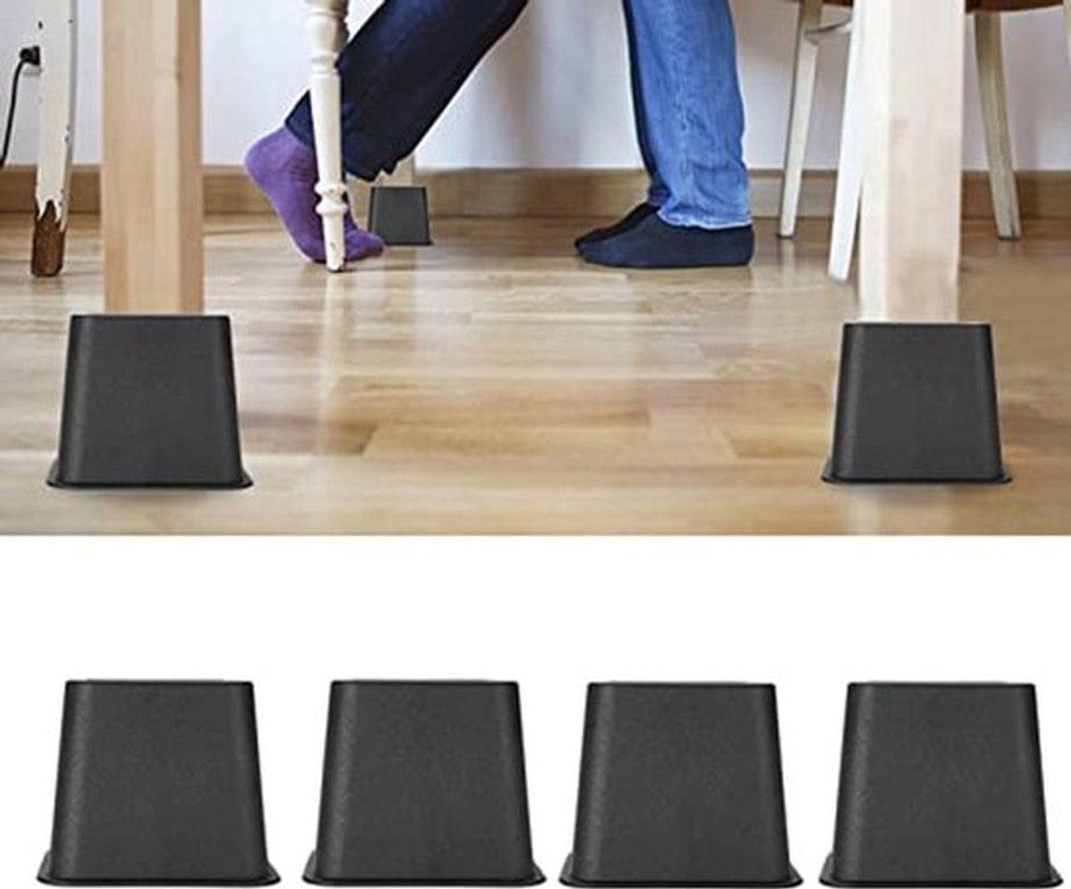 Meubelpoten, 7,5 cm (7,5 cm), Tafelverhoger, Olifantspoot, Tafelpoten, Meubilair voor het optillen van bedden, banken, stoelen, 4 stuks