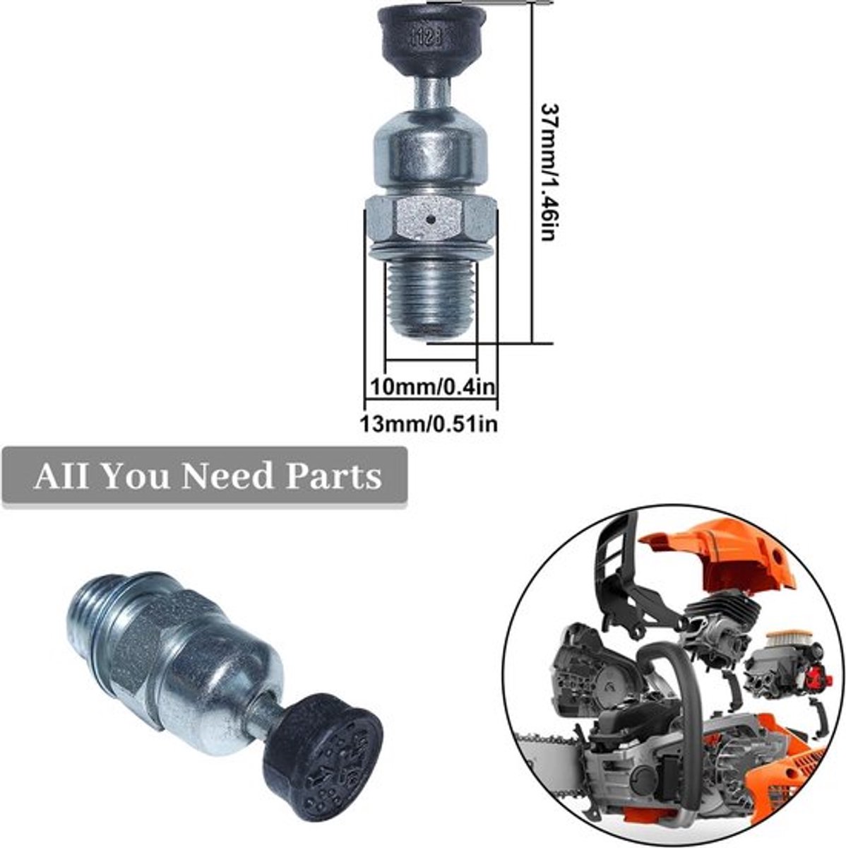Automatische decompressieklep plug passend voor Husqvarna en Jonsered 268 281 288XP 450 455 460 555 575 576