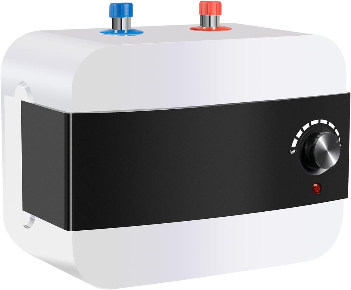 Ondertafelboiler - Kleine boiler - Direct warm water - Instelbare temperatuur - 6 liter - Wit
