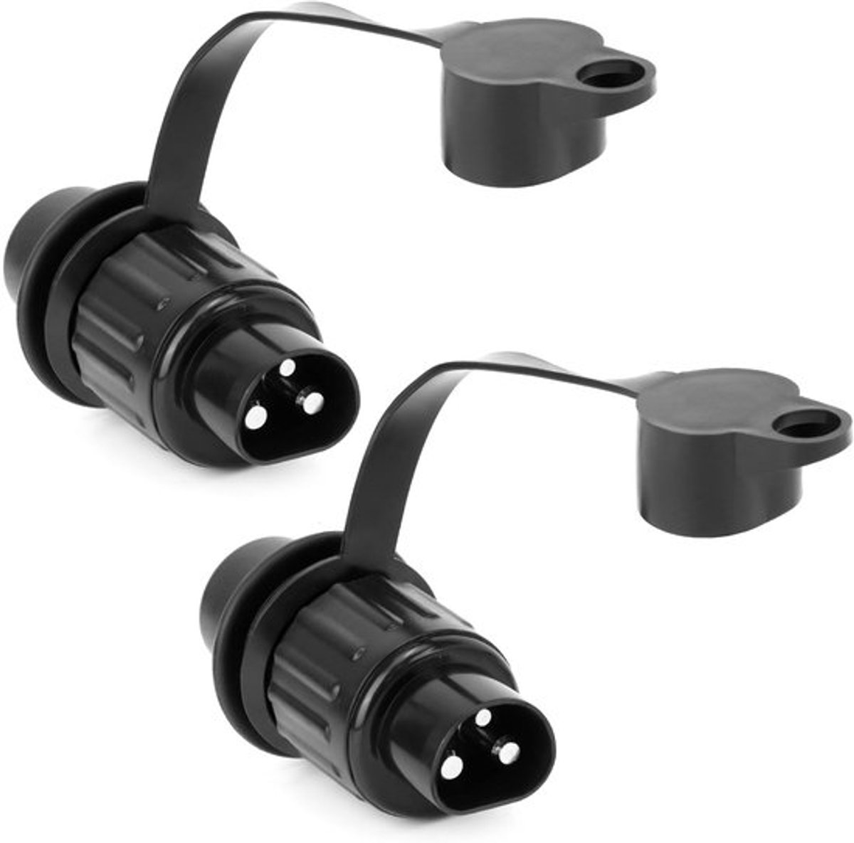 2 stuks 3-polige adapterstekker, aanhangerstekker 12v, voor boot, camper, boot, vrachtwagen, tractor