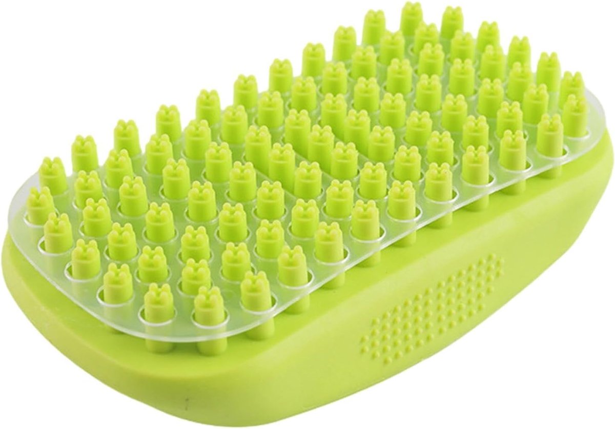 171 g, hondenbadspons, stoomborstel voor en kort haar | bij katten, vachtverzorgingsborstel, ontharing, baden, massage