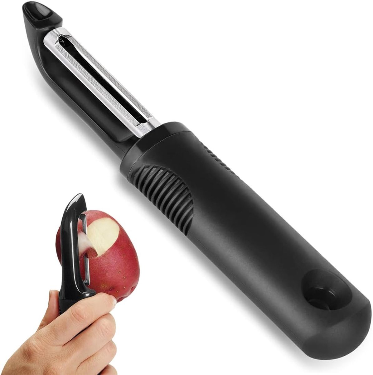 dunschiller - Extra scherp dunschiller met gekarteld lemmet en siliconen handvat voor de keuken - De perfecte aardappelschiller testwinnaar!