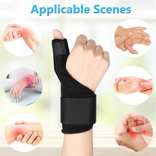 Duimbrace voor rechts en links, duimorthese voor duimverstuiking, duimzadelgewricht, artritis, peesschedeontsteking, universele duimspalk voor ondersteuning — afbeelding 5
