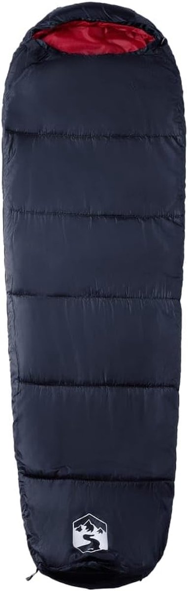 Mummieslaapzak Volwassenen - Kampeerslaapzak Outdoor - Kamperen en Reizen - Waterbestendige Buitenhoes - 194 x 68 cm - Zwart en Rood — afbeelding 5