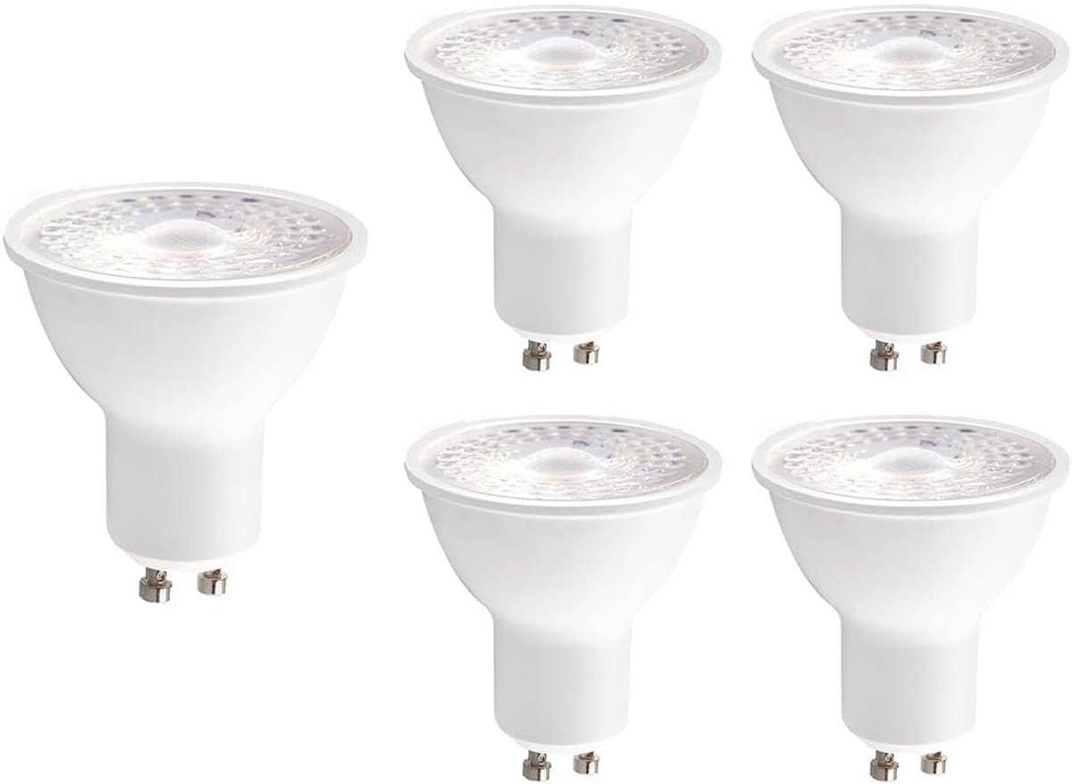 Premium LED Spot GU10 5W - 450lm - 3000K - 230V - 30.000 Branduren - Voor Plafondlampen, Hal of Woonruimte - GU10 Fitting - 5 stuks