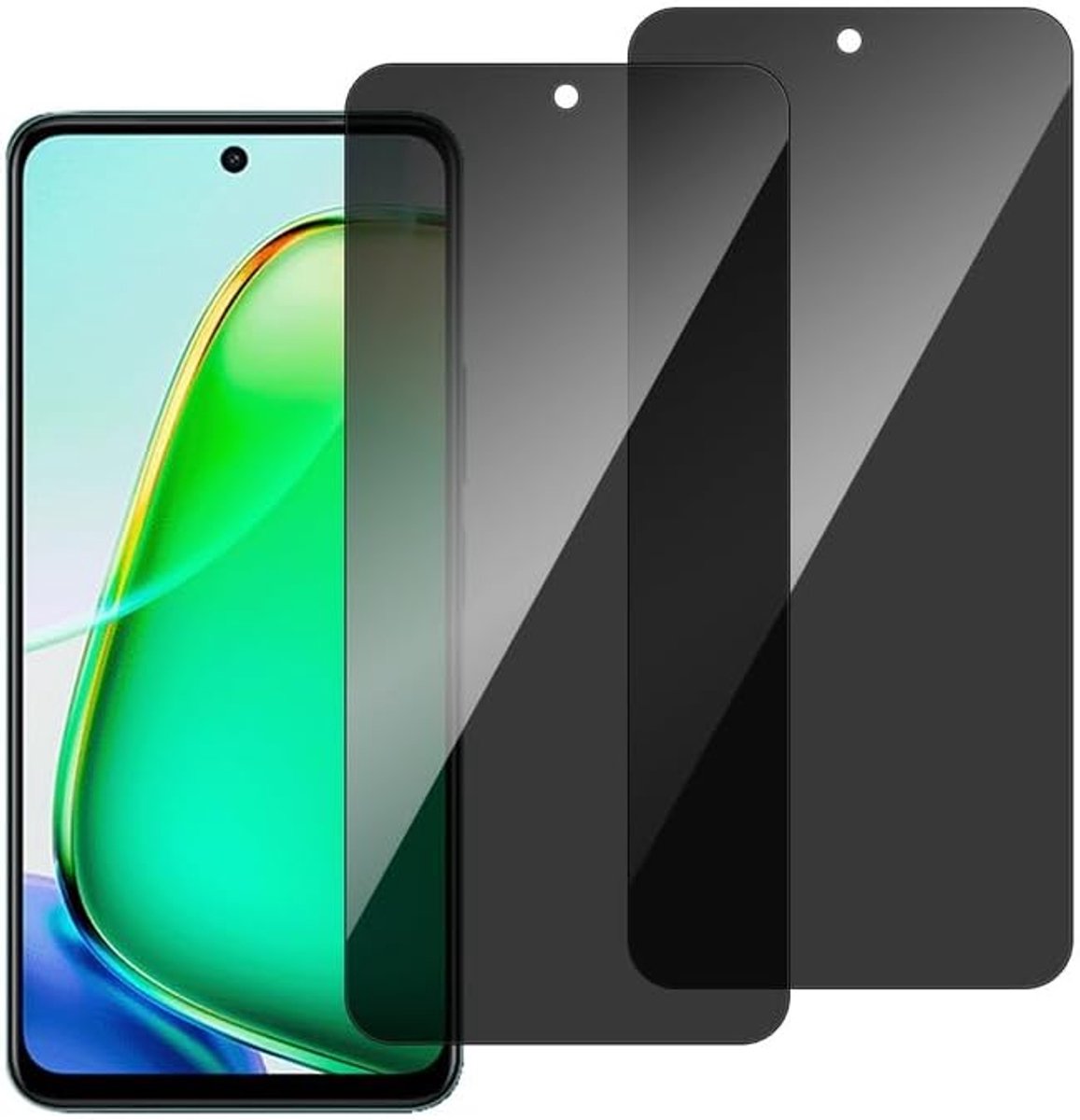 chejuza Privacy Displaybeschermfolie voor Vivo Y28 4g (niet voor 5 g) [2 stuks], hardheid 9H, volledige afdekking, anti-spy van gehard glas, HD-displaybescherming