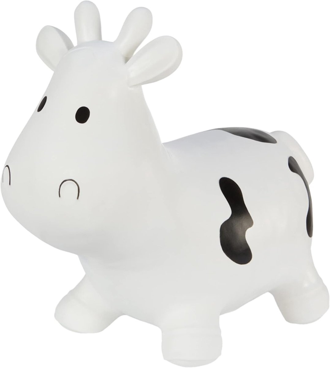 Stuiteren en springen KOE Space Hopper voor kinderen van 12 maanden en ouder - Verpakt in een geschenkdoos, pomp inbegrepen - Rijden op Opblaasbare Dieren, Baby Springdier - WITTE
